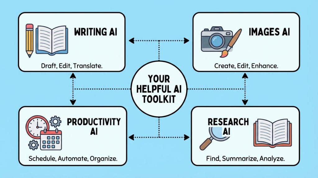 Different types of AI tools beginners can use easily