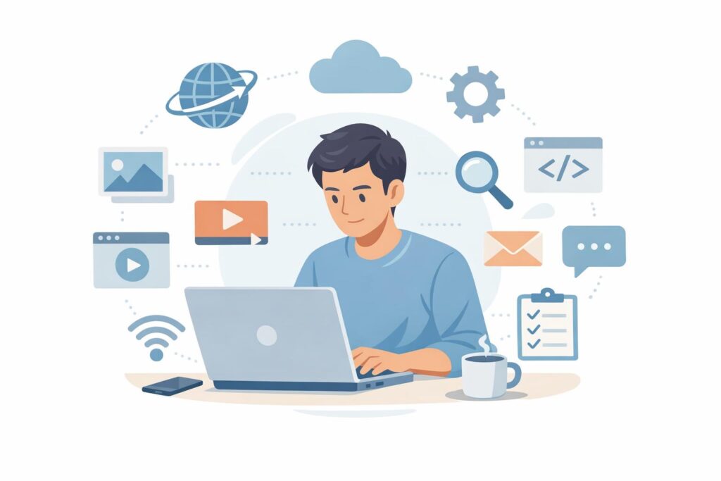 ecosystem of ai tools software infrastructure and security systems in online business