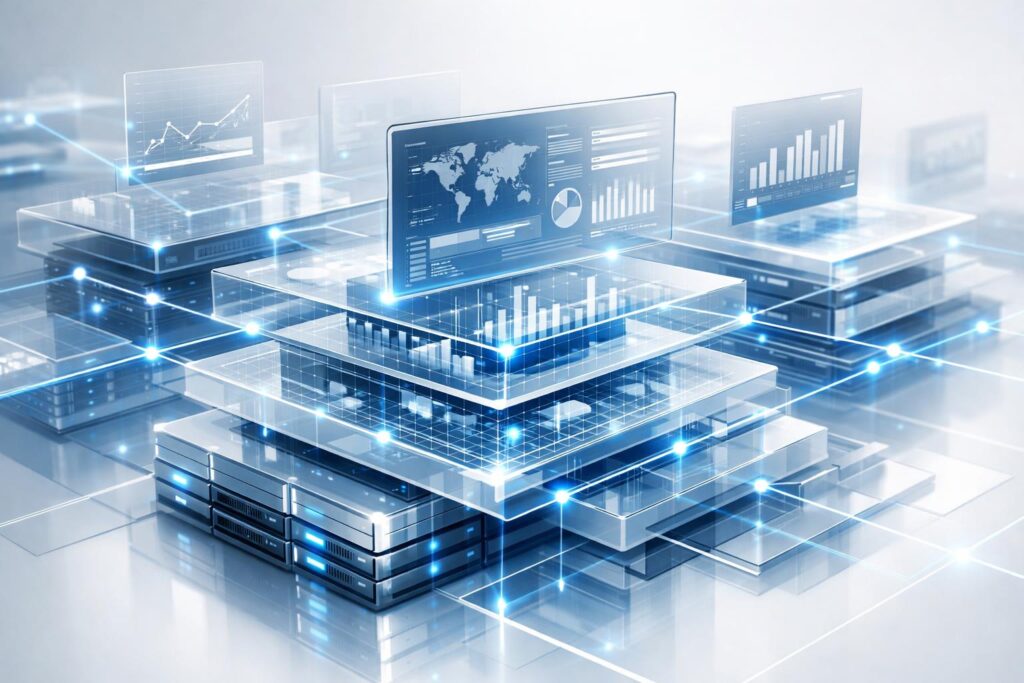 visual diagram of core technology layers in online business infrastructure