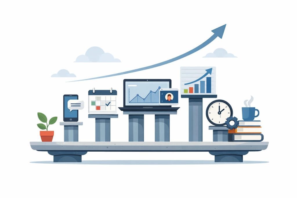 Digital tools supporting consistent systems for long-term online work