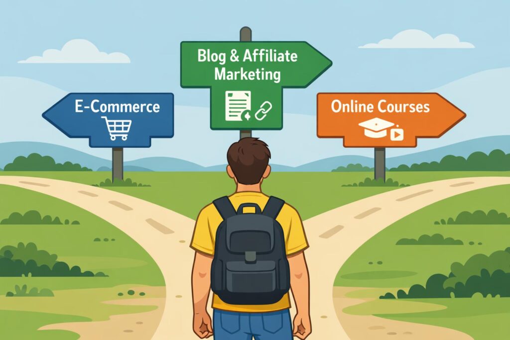 Beginner choosing the right online business model